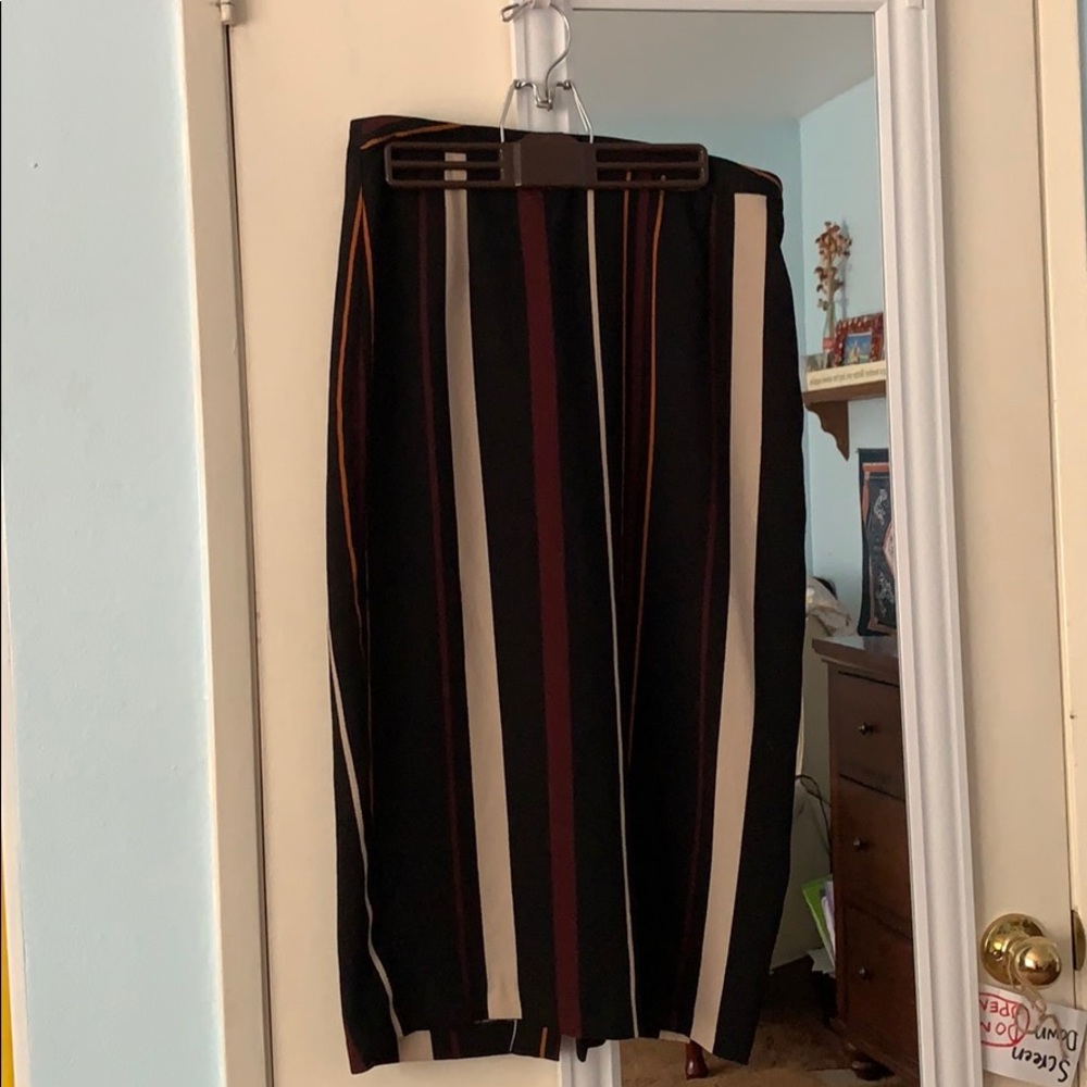 Stripped  form fitting pencil skirt size 12